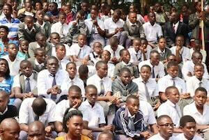 Students at the Holy Cross Ordinations in East Africa