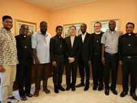 Cardinal Tagle Celebrates Mass at the Holy Cross Generalate with PNG Missionaries