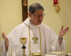His Eminence Luis Cardinal Tagle presides at Mass at the Holy Cross Generalate