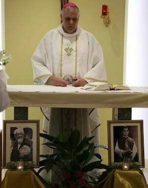 Most Rev. Kevin Randall, Apostolic Nuncio to Bangladesh, leads prayers for the beatification of Servants of God Theotonius Ganguly and Flavian Laplante