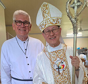 Br. Paul Bednarczyk, C.S.C. and Cardinal Tagle in Papua New Guinea for Jubilee 2026