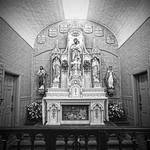 The Chapel of Brother André, InteriorSaint Joseph’s Oratory, Montreal Canada.During the winter of 1906, Brother Abundius sculpted the altar. The sanctuary of the chapel measures only 15 by 18 feet.