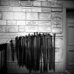 Plaques and Canes, The Chapel of Brother AndréSaint Joseph’s Oratory, Montreal Canada.The plaques on the walls of the chapel are silent witnesses of the faith, which sparked the origins of the shrine.