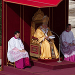 Pope Benedict XVI presiding at the Canonization Mass