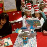 Reading with students at Christ the King Parish, South Bend, Indiana, United States
