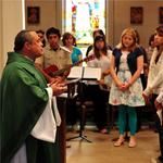 Mass at the Residence Halls at the University of Notre Dame, in the United States