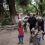 Fr. Tom Streit, C.S.C. working in public health in Haiti